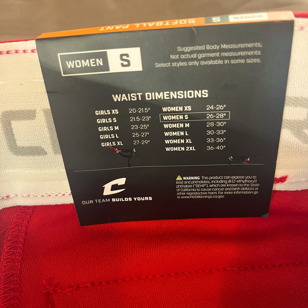 Red Athletic Softball Pants - Picture 6 of 6